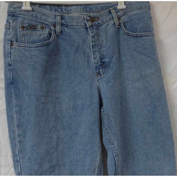 Riders By Lee Womens 14Long 34x34 Midrise Straight Leg Medium Wash Denim Jeans - Picture 5 of 15